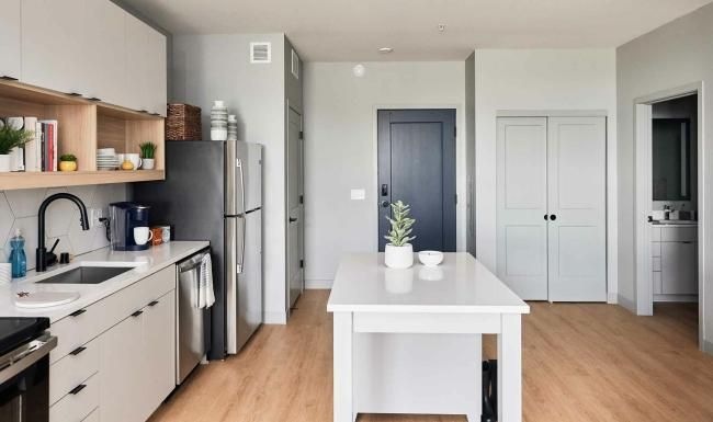 Find your perfect fit at Pivot a kitchen with white cabinets