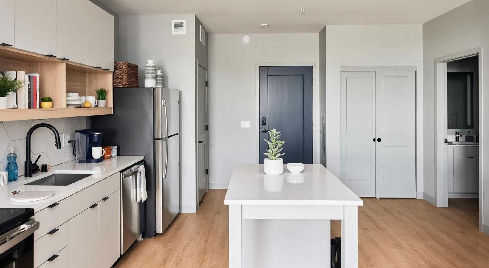 Find your perfect fit at Pivot a kitchen with white cabinets